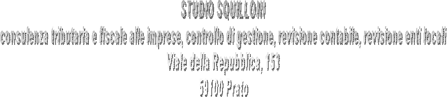 Studio Squilloni
Viale della Repubblica, 153
59100 PRATO